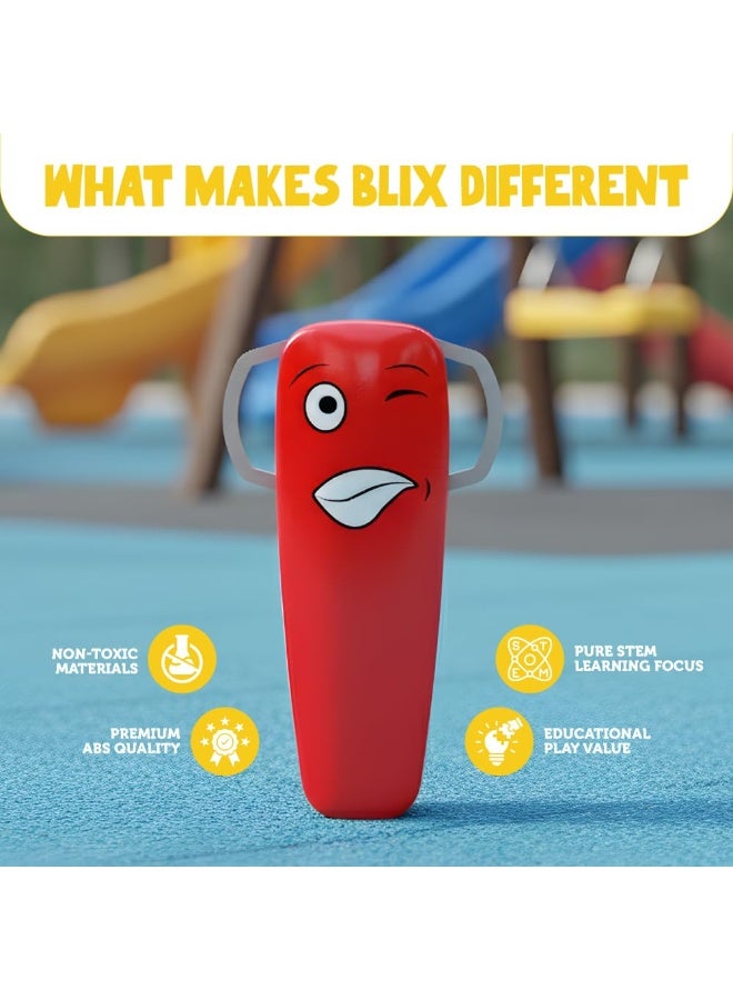بليكس لعبة بليكس كويكي تشارج - لعبة تعليمية قابلة لإعادة الشحن للأطفال، مجموعة علوم الدوائر الإلكترونية، لعبة تجارب الإحساس الموسيقي والتوصيل، هدية تعليمية للأولاد والبنات من سن 5، 6، 7، 8، 9 سنوات فما فوق (أحمر) - Image 3