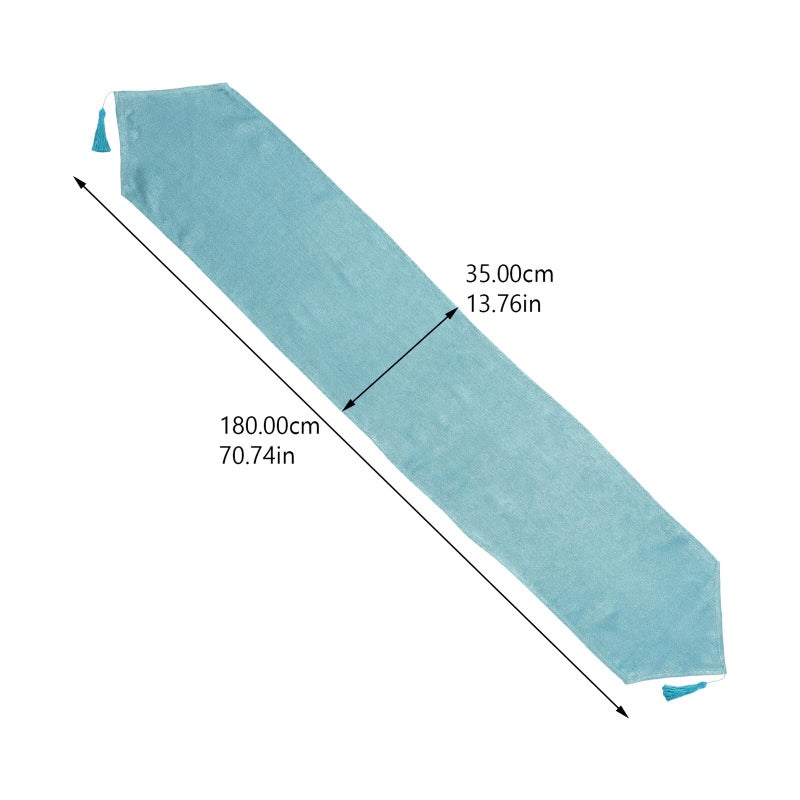 عداء طاولة من الكتان والقطن مع شرابات لتزيين حفلات الزفاف وتغطية طاولات البوفيه - Image 3