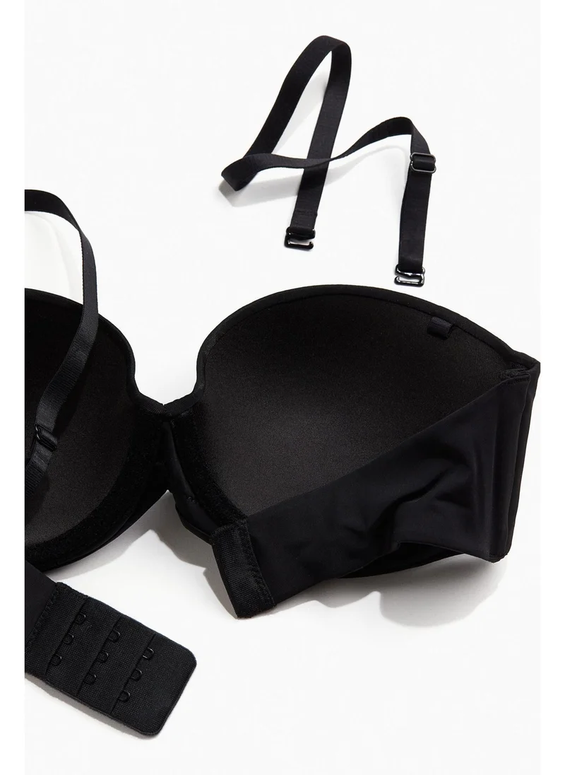 H&M Padded microfibre balconette bra