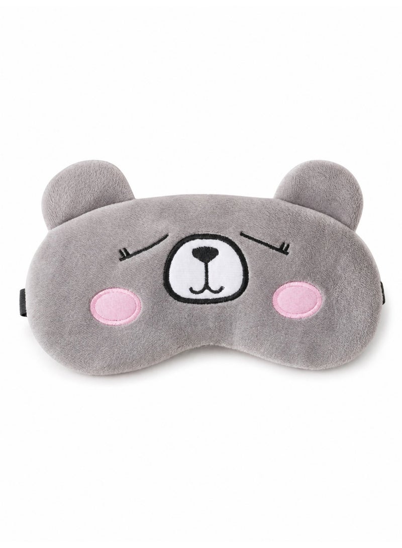 Cute Cartoon Plush Sleep Mask for Kids and Adults Soft Comfortable Light Blocking Eye Mask Elastic Sleeping Mask for Night Nap - Image 1