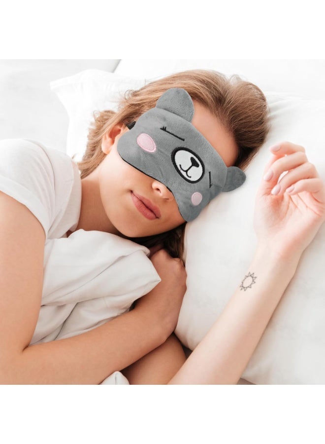 Cute Cartoon Plush Sleep Mask for Kids and Adults Soft Comfortable Light Blocking Eye Mask Elastic Sleeping Mask for Night Nap - Image 2