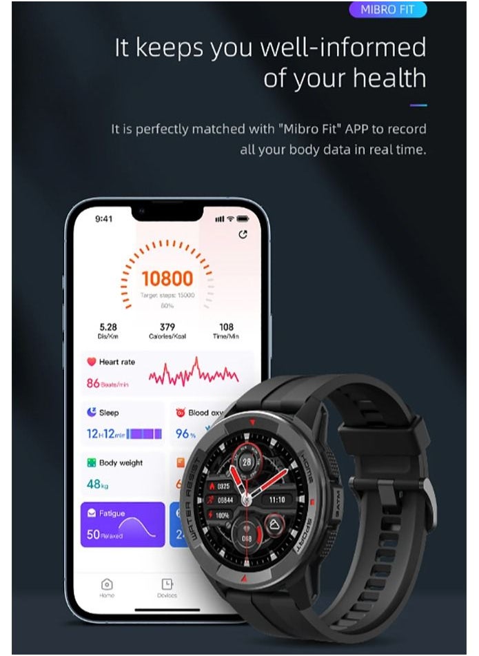Mibro - Watch X1 1.3" Amoled Display Smart Watch with Fitness Tracker - Image 1
