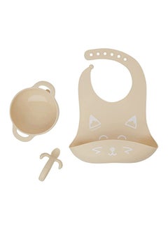 babymoov 3-Pc Silicone Bowl, Spoon And Bib Weaning Set In Peach, Bpa-Free, Bowl With Suction Base, Ergonomic Spoon, Adjustable Bib  - Image 1