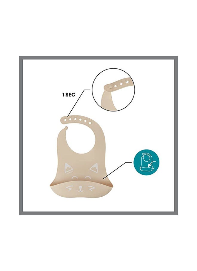 babymoov - 3-Pc Silicone Bowl, Spoon And Bib Weaning Set In Peach, Bpa-Free, Bowl With Suction Base, Ergonomic Spoon, Adjustable Bib - Image 1
