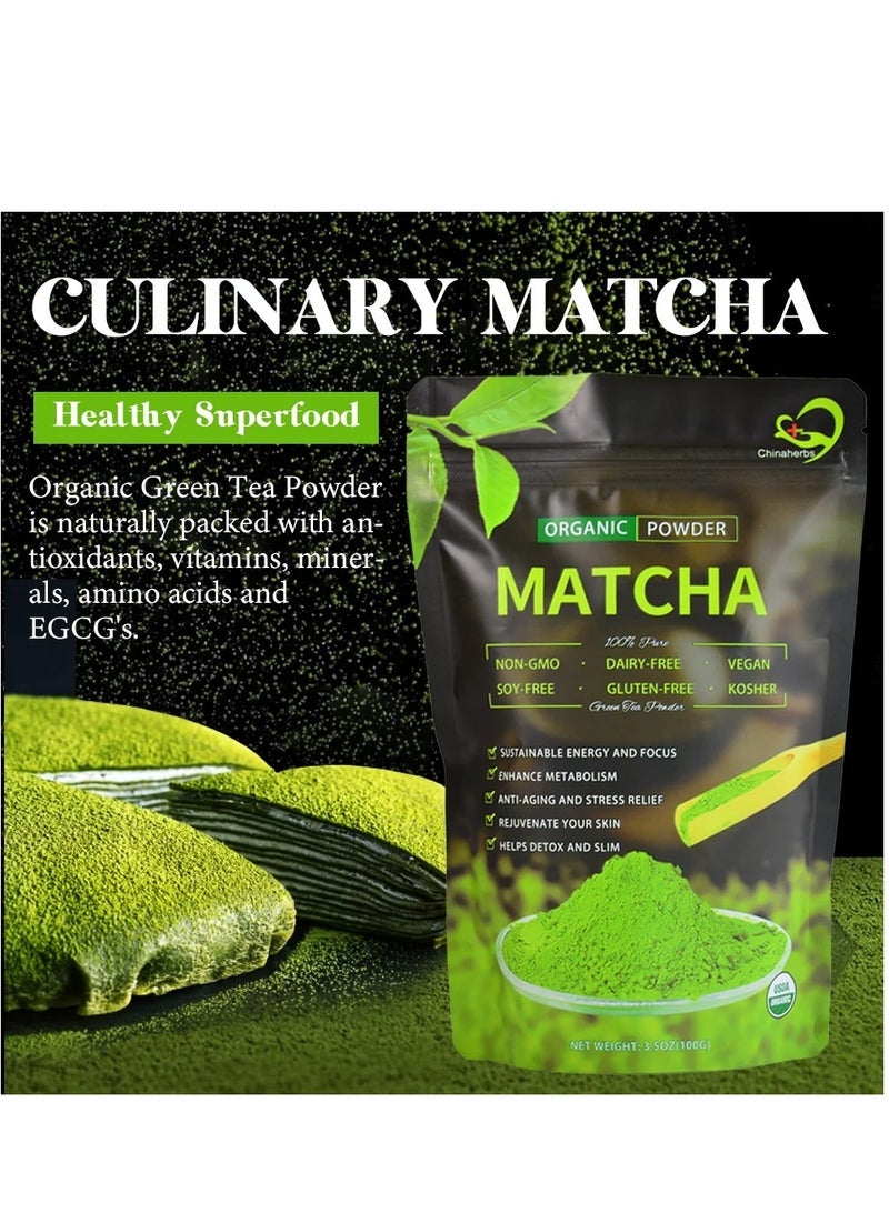 MATCHA Pure Matcha Powder, Organic Matcha Green Tea, Japanese Matcha green tea 100gm - Image 3