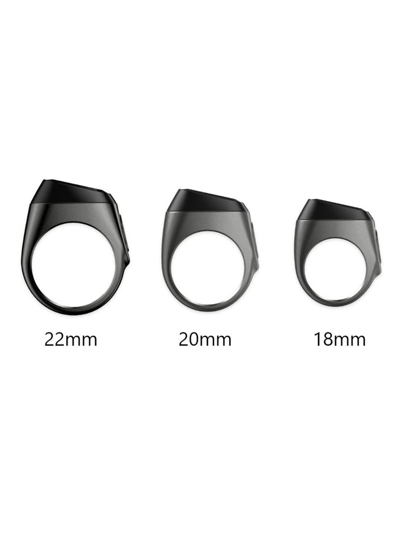 iQIBLA Smart Tasbih Zikr Metal Ring 20MM Space Grey - Image 4