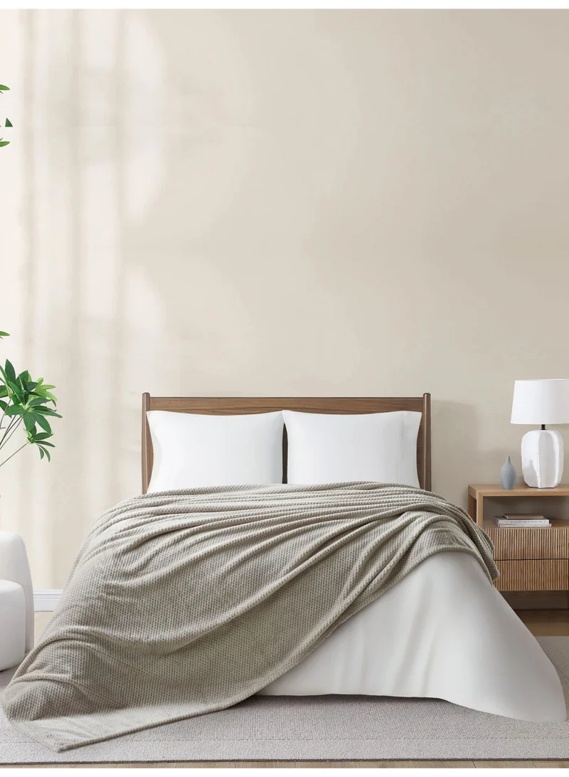 Donetella Fleece Blanket, Single  Size 170x210 cm, 300 GSM, Waffle Texture - Lightweight Ultra Soft & Warm Solid Throw Blanket, Cozy  for Sofa, Bed & Couch
