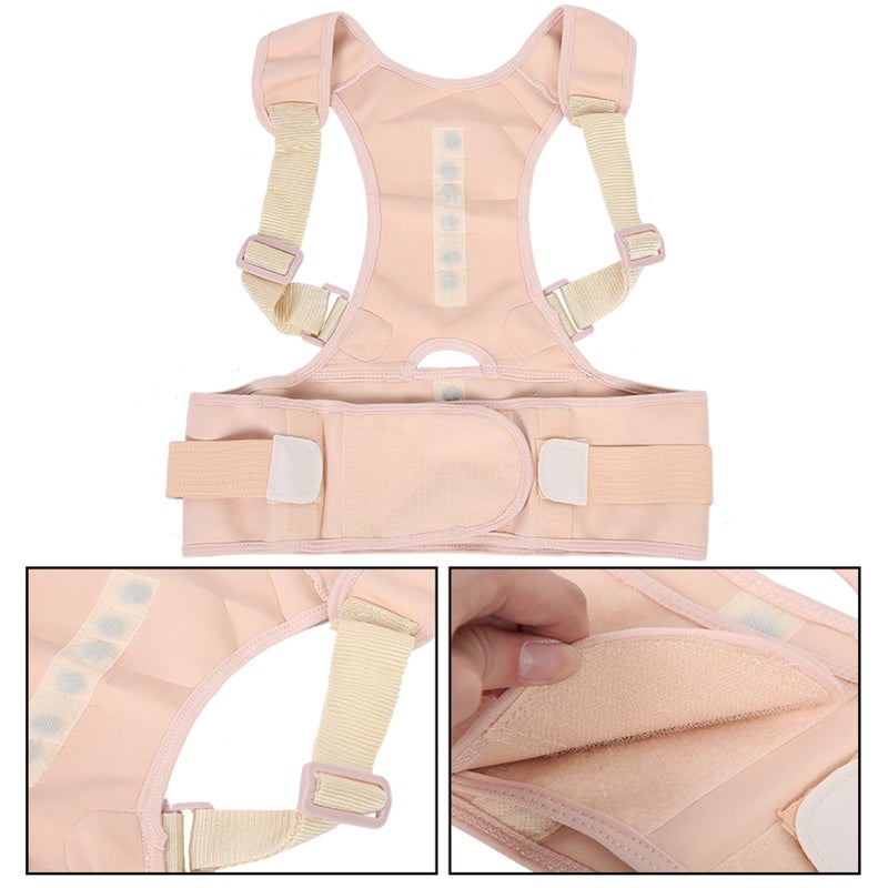 Back Brace Posture Corrector Unisex Magnetic Humpback Correction Lumbar Support3XL Complexion - Image 5