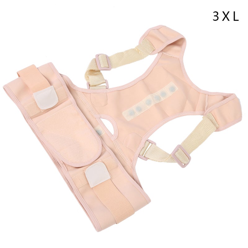 Back Brace Posture Corrector Unisex Magnetic Humpback Correction Lumbar Support3XL Complexion - Image 4