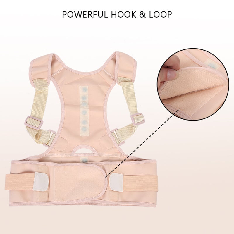 Back Brace Posture Corrector Unisex Magnetic Humpback Correction Lumbar Support3XL Complexion - Image 1