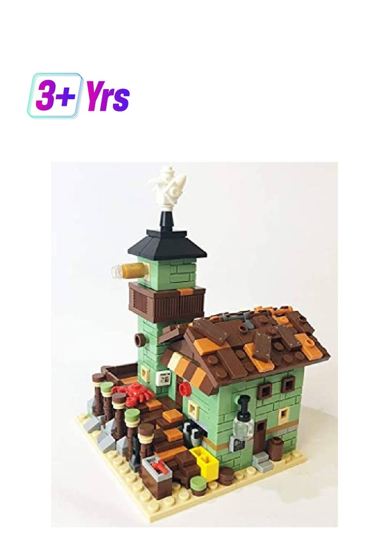 Brick Loot - Bait And Tackle Shop Old Fishing Store Set Custom Designed Model Compatible And Fits Lego Along With Most Major Building Block Brands 427 Pieces - Image 1