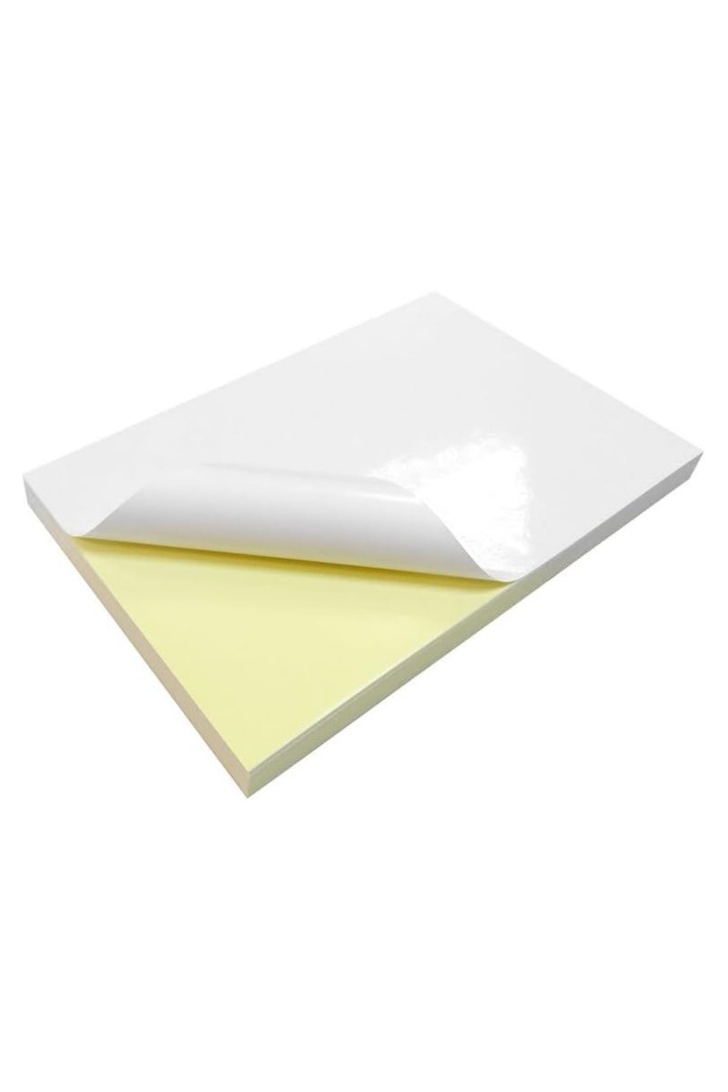 ورق لاصق غير لامع A4، طابعة ذاتية اللصق، ملصق كامل، 40 ورقة - Image 1