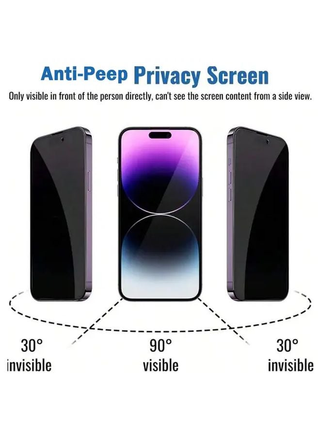 2 Pack Black 9H Tempered Glass Privacy Screen Protector For IPhone 7 8 SE2 SE3 Anti Peep Case Friendly - Image 4