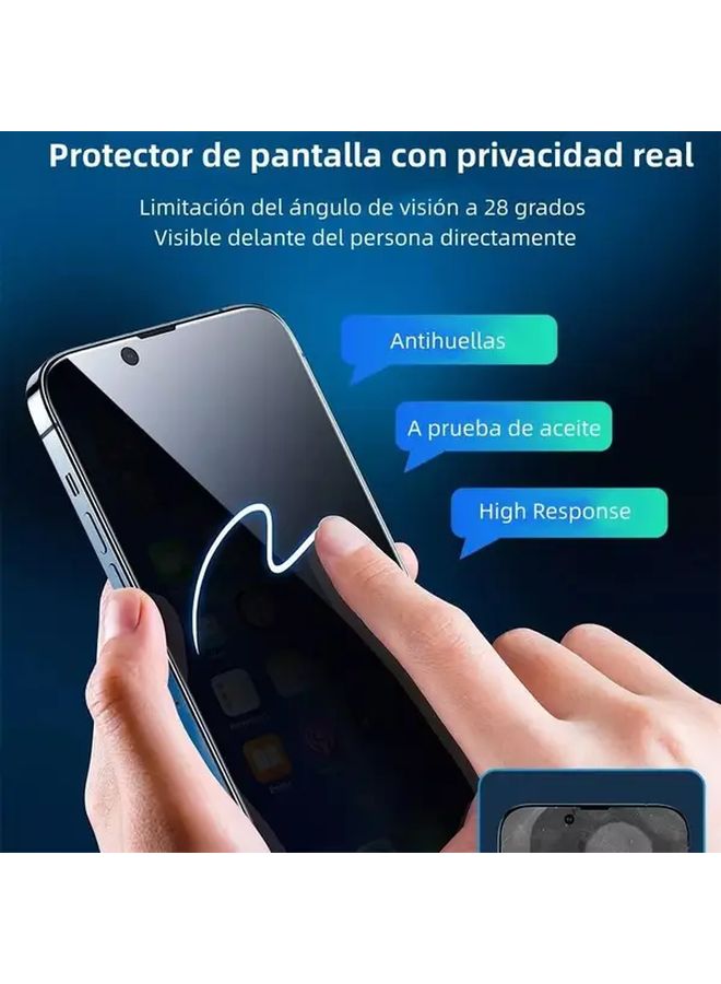 2 Pack Black 9H Tempered Glass Privacy Screen Protector For IPhone 7 8 SE2 SE3 Anti Peep Case Friendly - Image 5
