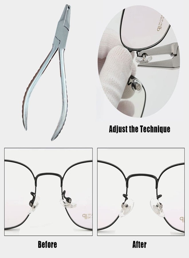 فلاين كماشة وسادة الأنف المصنوعة من الفولاذ المقاوم للصدأ كماشة ضبط وسادة الأنف للنظارات أدوات ضبط النظارات كماشة أنف إبرة لضبط النظارات - Image 4