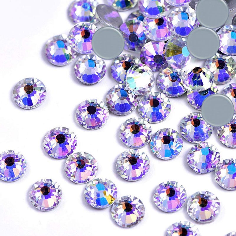 Dowarm 1440 Pieces Hotfix Crystal Rhinestones for Clothes Crafts Hot Fix Glue on Flatback Crystals Iron on Crystal Rhinestone MoonlightStarry Sky SS6