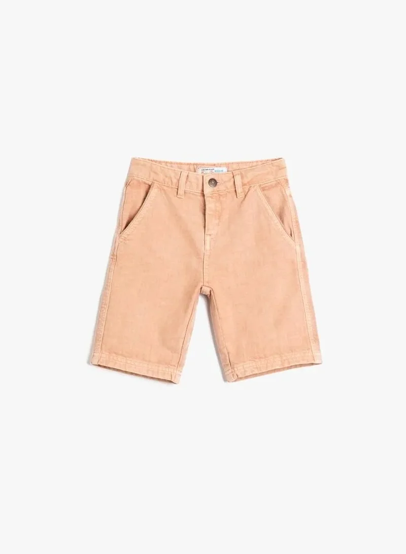 كوتون Jean Shorts Pockets Cotton