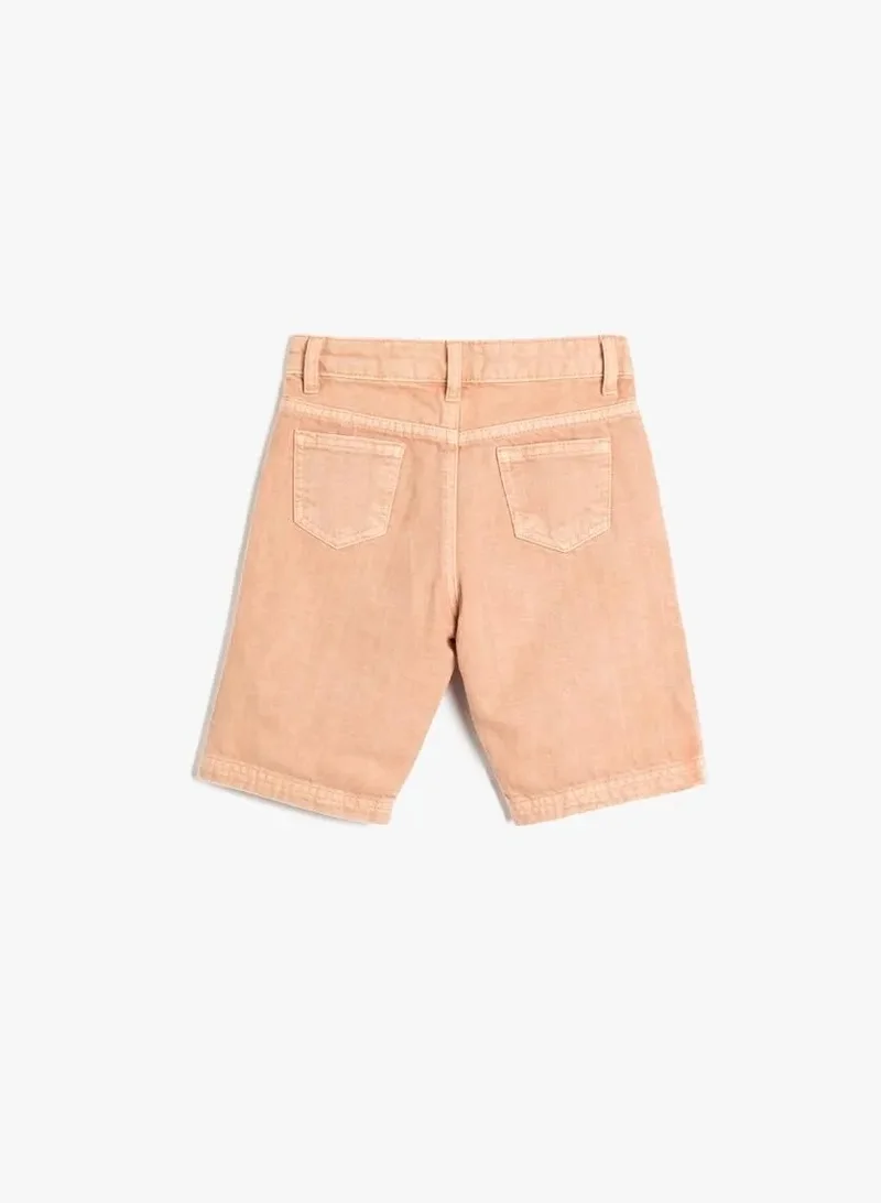 كوتون Jean Shorts Pockets Cotton