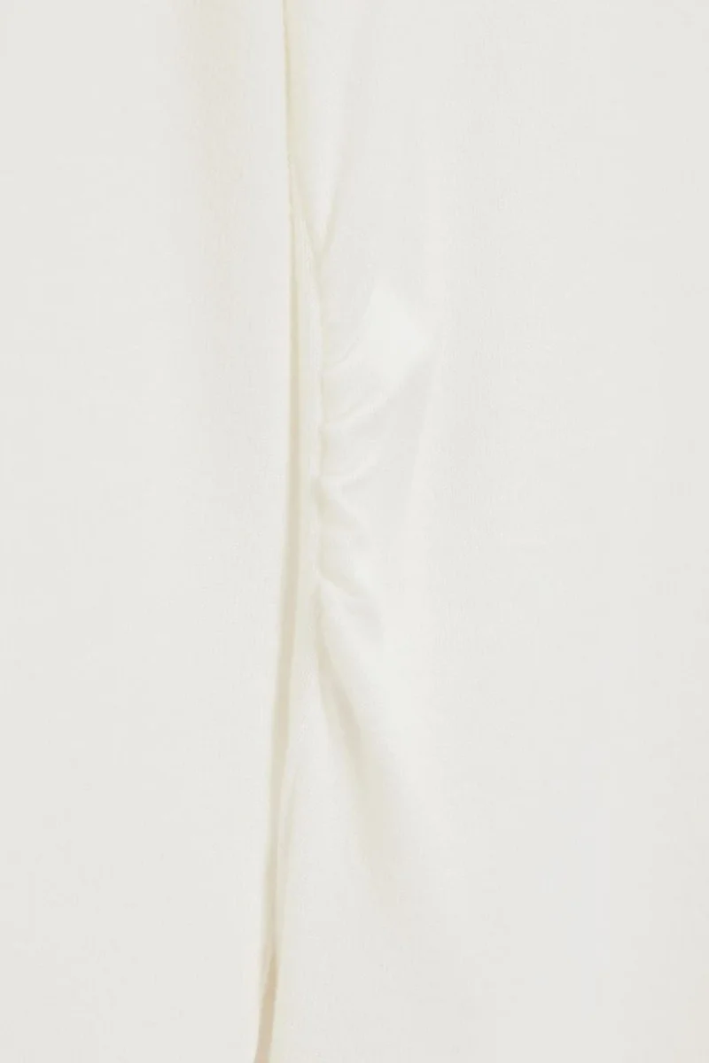 Dilvin White DILVIN Slim Fit Long Sleeve Jersey Blouse for Women | Best Price UAE