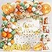 TREWAVE Little Cutie Baby Shower Decoration Orange Theme Birthday Party Supplies A Little Cutie is On The Way Backdrop Tablecloth Balloon Garland for Tangerine Fruit 1st Birthday Baby Shower - Image 3