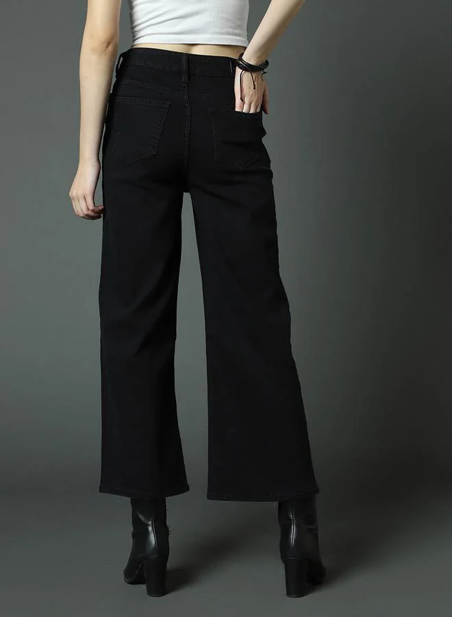 HIGH STAR Mid Rise Wide Leg Jeans by Styli