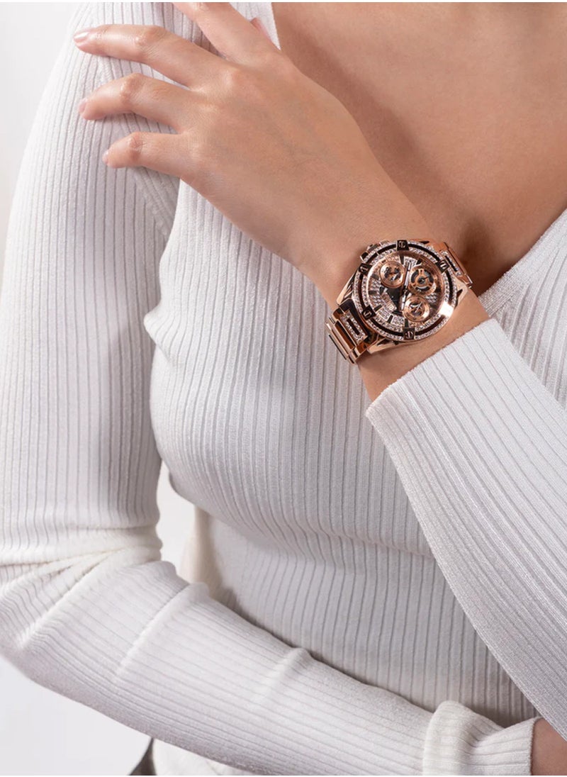 GUESS - Ladies Rose Gold Tone Multi-function Watch GW0464L3 - 40mm - Image 1