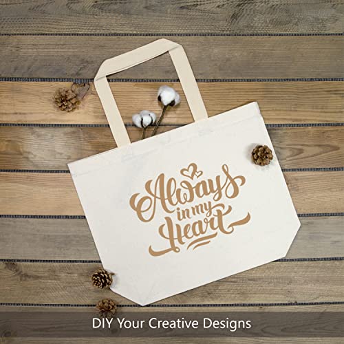 TOPDesign 12-Pack Canvas Tote Bags with Magnetic Snap, Reusable Grocery Shopping Bags, DIY Your Creative Designs - Image 3