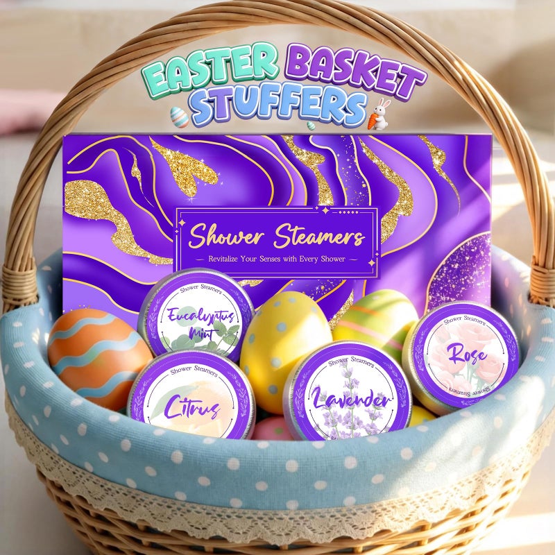 Futricy Shower Steamers Aromatherapy: Easter Basket Stuffers for Teens Girls Adults, Mothers Day Gifts for Mom Wife Women Her, Easter Gifts Essentials Shower Bombs with Natural Essential Oils Self Care - Image 2