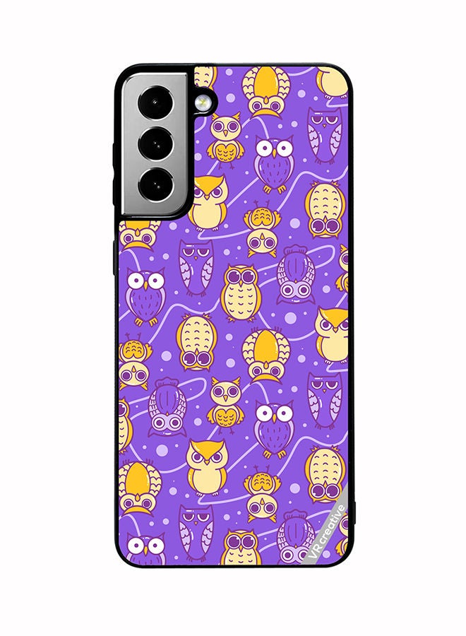 VR CREATIVE Protective Case Cover For Samsung Galaxy S21 FE 5G Night Owl Design Multicolour - Image 1