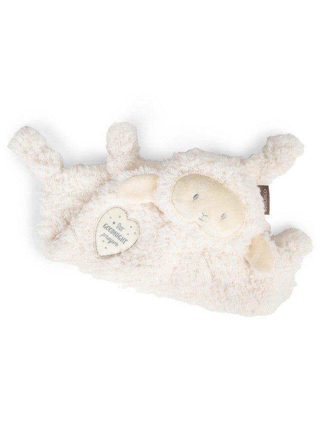 DEMDACO Clean White Fuzzy Lamb Goodnight Prayer Polyester Plush Children's Stuffed Animal Blankie - Image 4