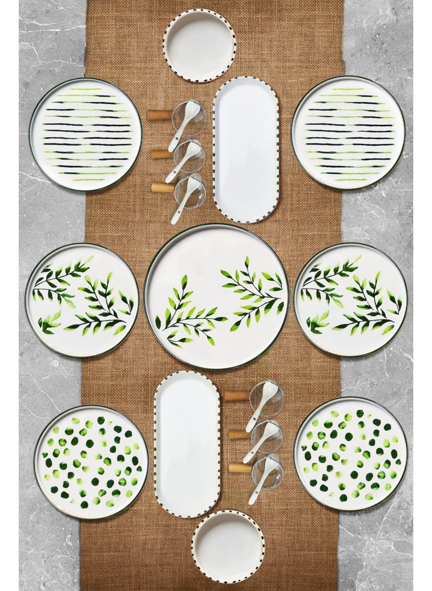Kitchen Life - طقم فطور مكون من 23 قطعة لستة أشخاص - طقم تقديم الفطور مع وعاء صلصة وملعقة - Image 1