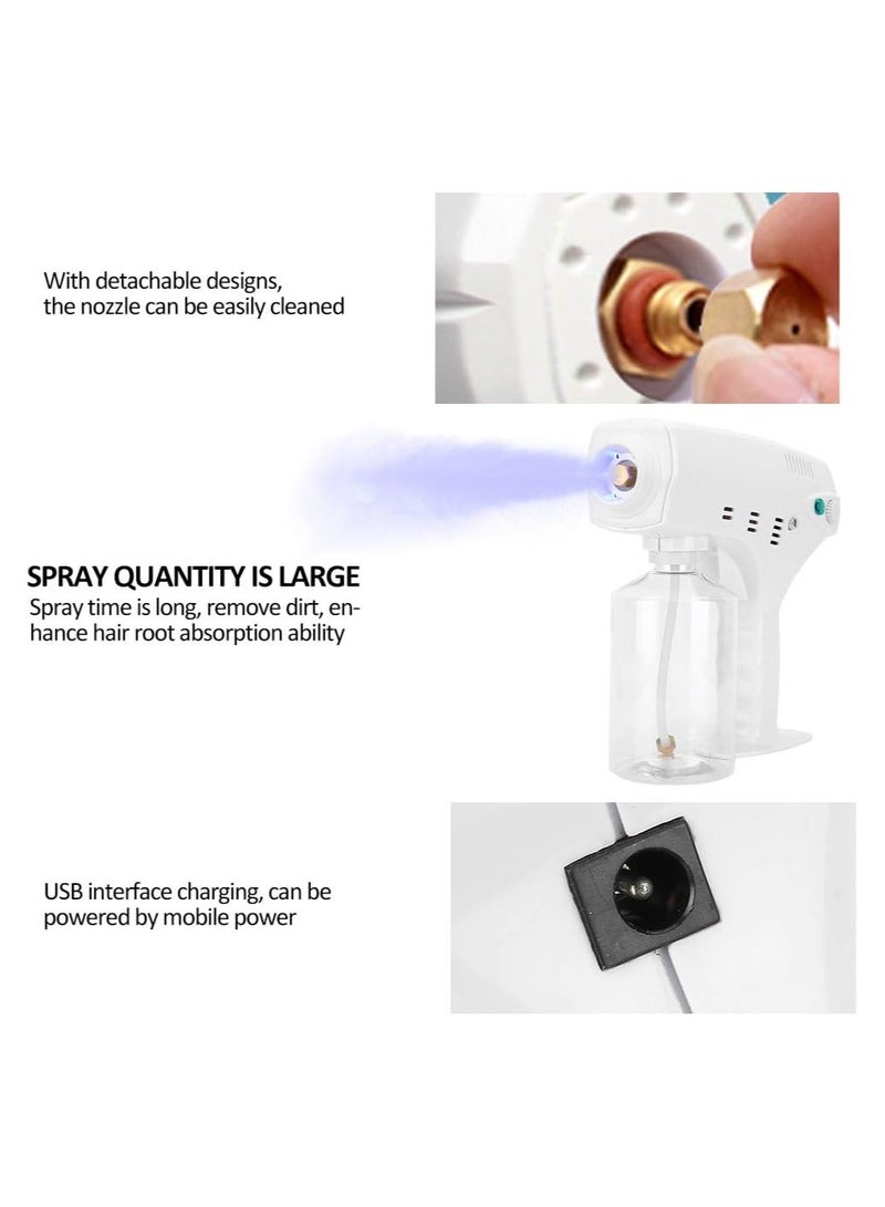 **مسدس ترطيب بالجيل للشعر، رذاذ نانوي لشامبو الشحن اللاسلكي عبر USB - أداة عناية بالشعر لمعالجات التصفيف والتلوين في الصالونات.** - Image 4
