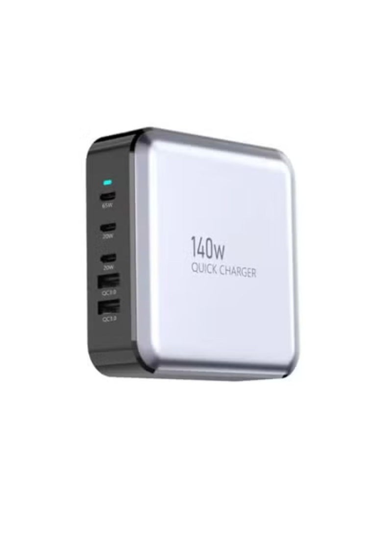 Terabyte 140W PD65W / PD20W / QC3.0 USB Five Port Laptop Adapter - Image 1