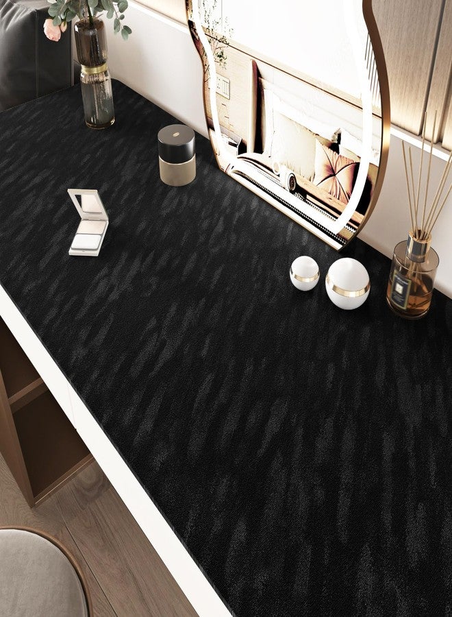 WESTICK Black Self Adhesive Velvet Flocking Drawer Liner for Cabinet Dresser Soft Velvet Fabric Contact Paper Textured Felt Flocked Wallpaper Peel and Stick for Crafts Shelf Liner Felt Roll 12"X80" - Image 4