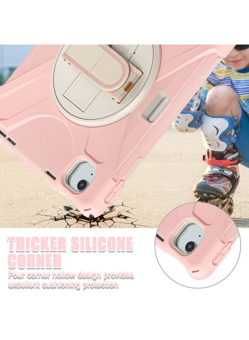 روك بو جراب لجهاز iPad Air 11 بوصة (M3/M2) 2025/2024، iPad Air 5 10.9 بوصة (2022)/Air 4 10.9 بوصة (2020) وiPad Pro 11 بوصة (2022/2021/2020/2018) مصنوع من السيليكون عالي التحمل عالي الجودة مع حامل قلم رصاص وحامل دوار 360 درجة لجهاز Air 11 بوصة/Pro 11 بوصة (2022-2018)/Air 10.9 بوصة - Image 5