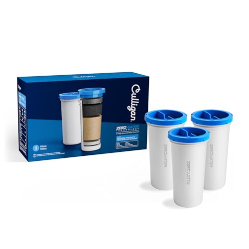 Culligan with ZeroWater Technology Replacement Filter 3-Pack, 5-Stage Advanced Water Filter – IAPMO Certified to Reduce Lead, Total PFAS (Forever Chemicals), Mercury, Fluoride, and Chlorine - Image 1