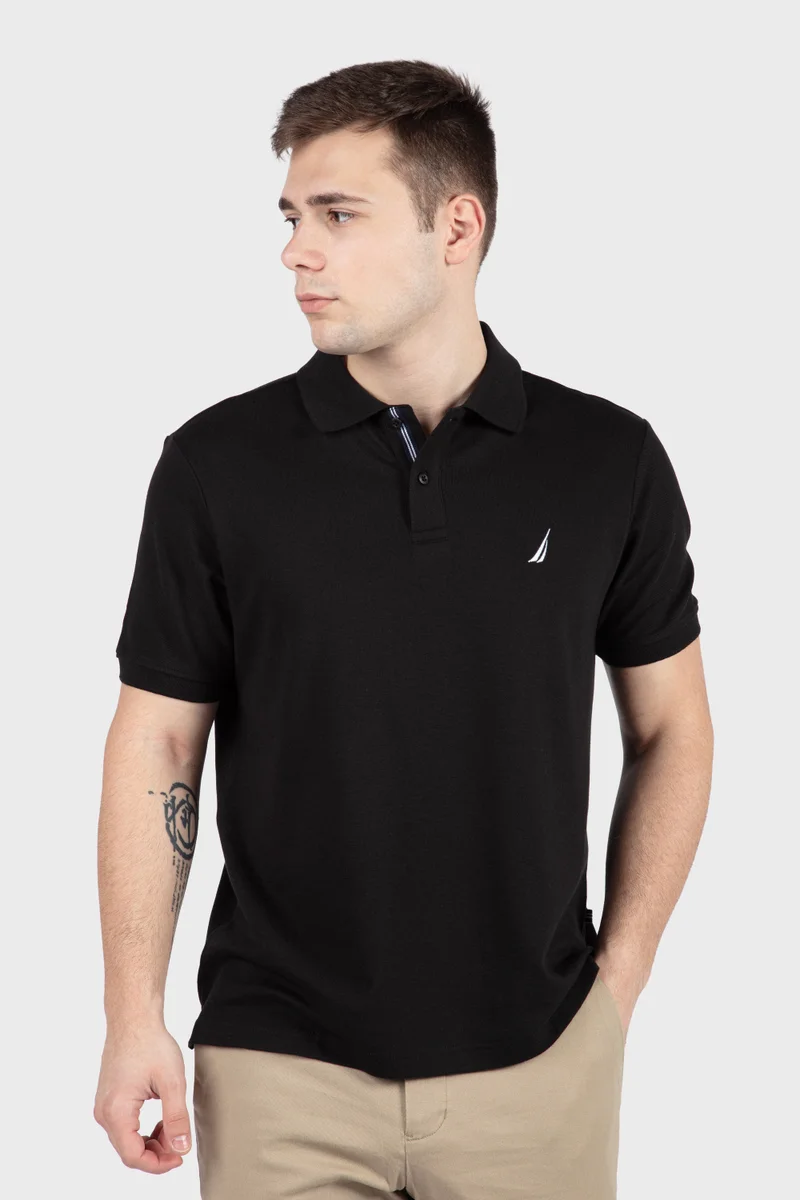NAUTICA Men's Deck Solid Polo