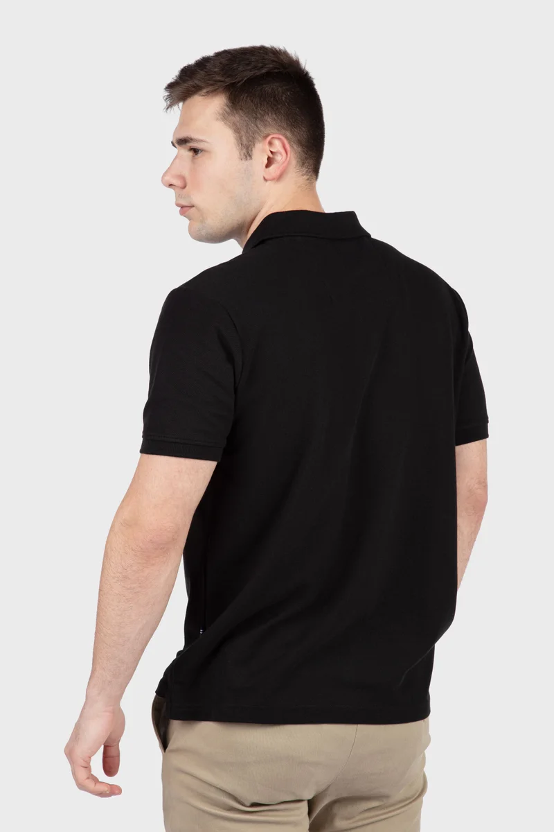 Nautica  Men Regular Fit Solid Polo Shirt for Refined Casual Style - Black for Men | Best Price UAE