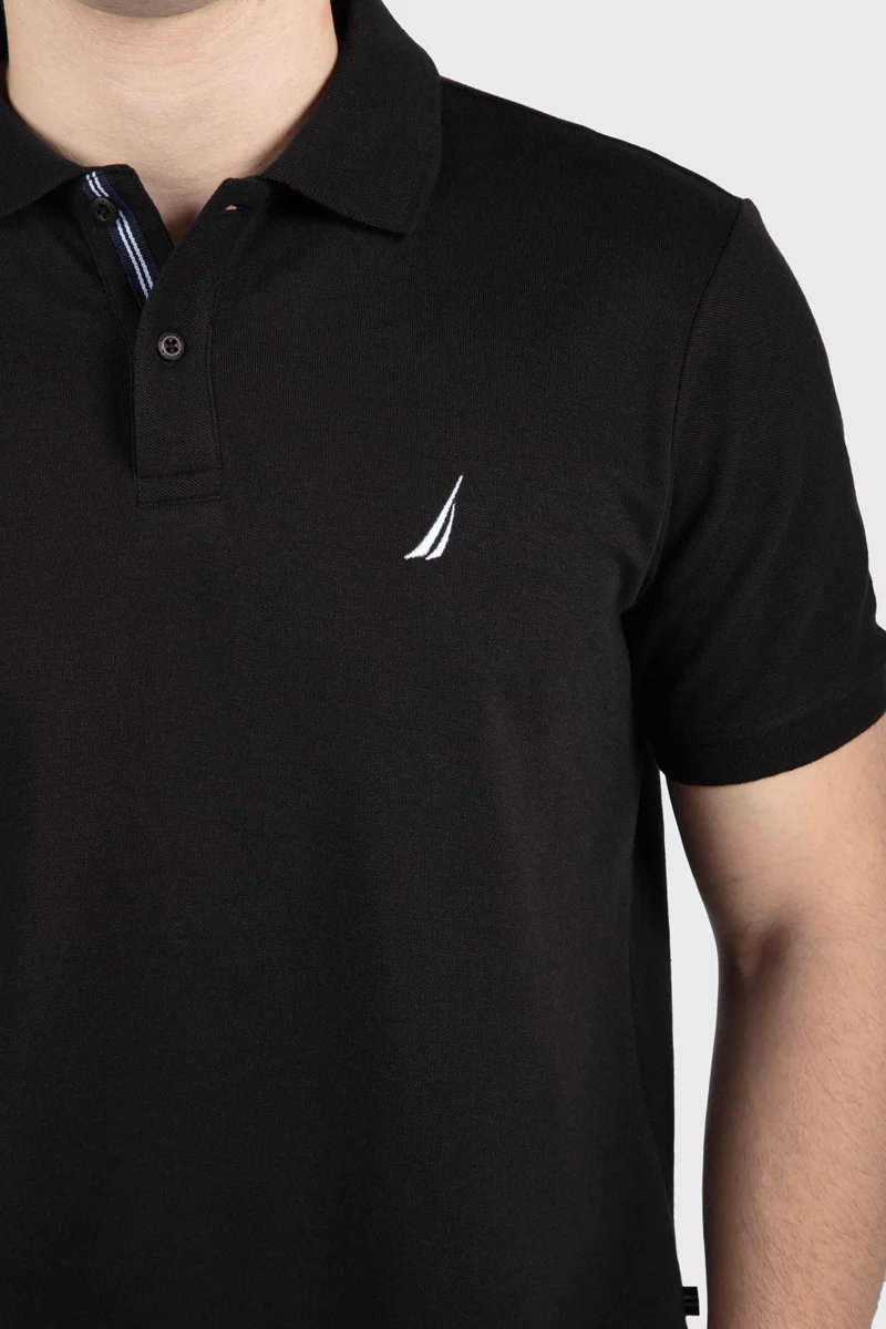 Nautica  Men Regular Fit Solid Polo Shirt for Refined Casual Style - Black for Men | Best Price UAE