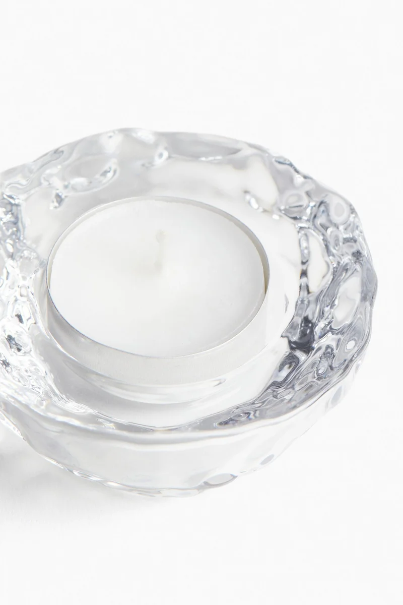 H&M Glass tealight holder
