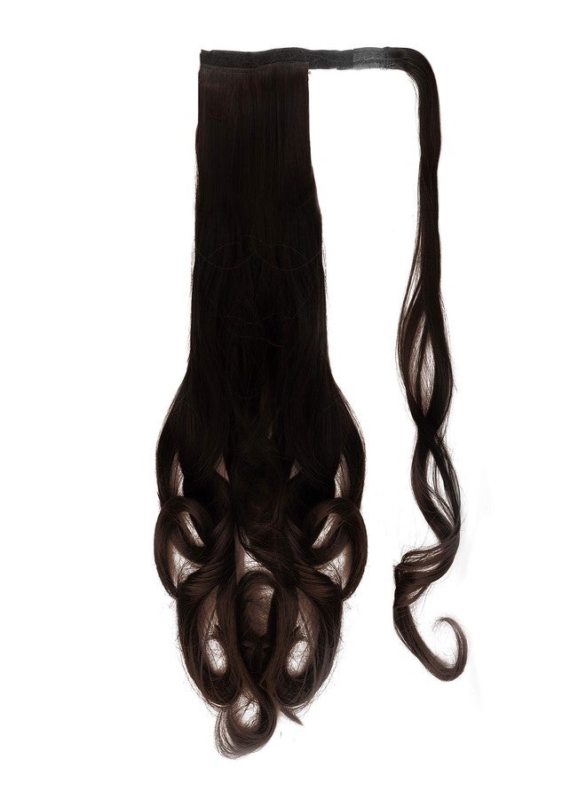 Paradise® Curly Wrap Around Ponytail Hair Extensions For Women And Girls Dark Brown 150 grams Pack of 1pc - Image 4