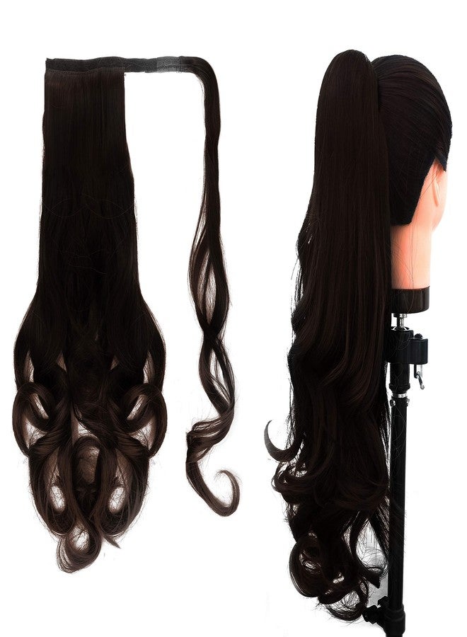 Paradise® Curly Wrap Around Ponytail Hair Extensions For Women And Girls Dark Brown 150 grams Pack of 1pc - Image 2