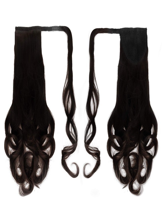 Paradise® Curly Wrap Around Ponytail Hair Extensions For Women And Girls Dark Brown 150 grams Pack of 1pc - Image 3