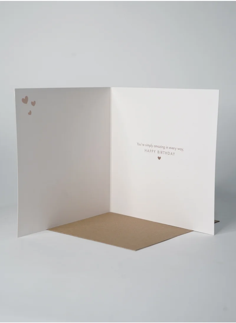 Share the Love Happy Birthday, Have a Fabulous Day - Gold Foil Greeting Card