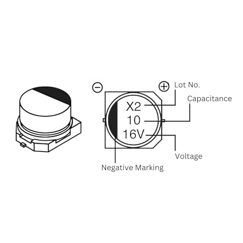 ElePak SMD Electrolytic Capacitor - (120 Pcs) 1µF to 220µF - High Voltage Rating - Electronic Components Kit - Ideal for Power Supply, Switching Circuits, Industrial Equipment - Image 3