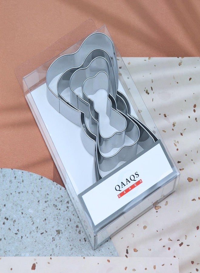 QAAQS Bow Tie Cookie Cutter Set - 5 inch, 4 inch, 3 inch, 2 inch - 4 Piece Little Man Father's Day Cookie Cutters Shapes Molds - Stainless Steel - Image 5