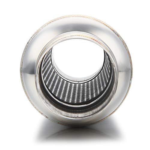 LCGP 2.5" inlet & outlet Universal Resonator, 16" Long Performance Muffler, Weld- On, Straight Through Design, Deep Tone - Image 3