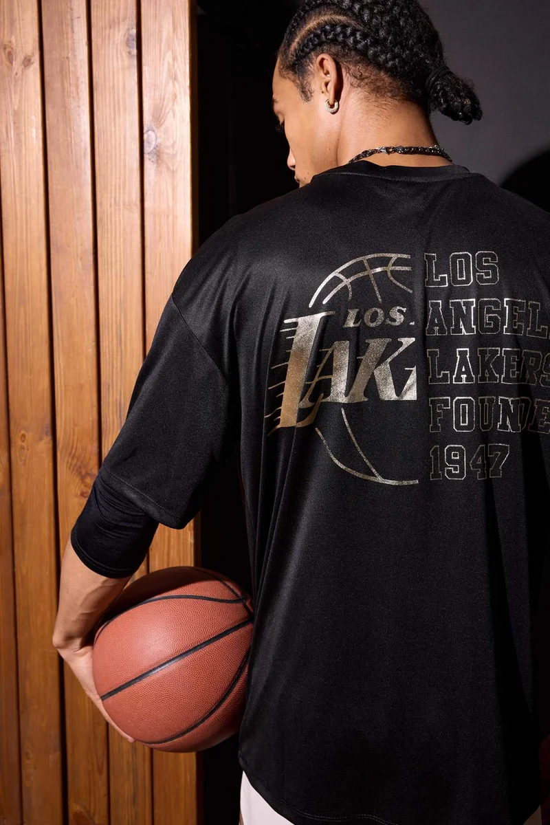 DeFacto DeFactoFit NBA Los Angeles Lakers Boxy Fit Sports T-Shirt