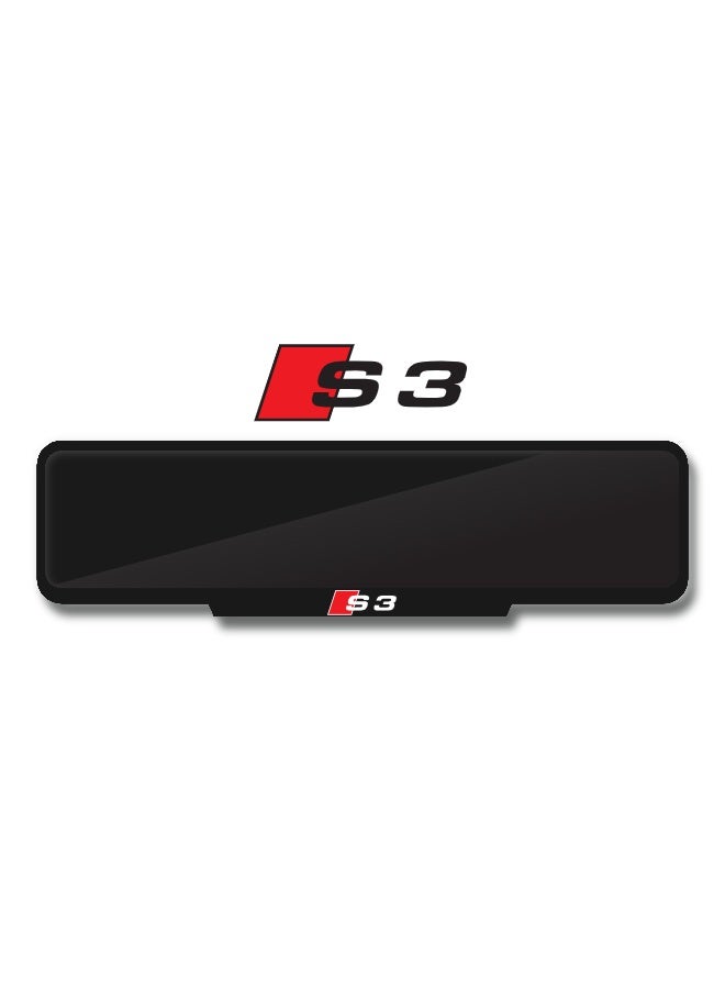 DXBSTAMPS Custom Audi S3 Number Plate Frame – Sporty Black Finish – Available in 3 Sizes – Easy Fixing – Stylish Look for Audi Fans  - Image 1