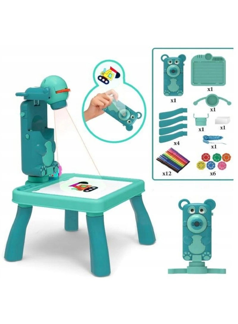 Toy Box Mini Drawing Projector For Children's Painting Table Kids Led Drafting Desk Arts Crafts Learning Educational Toys Girls Gifts Toy Set Purple - Image 1